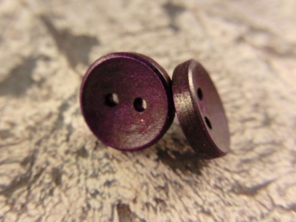 Rustikale Natur Holz Knopf Ohrstecker Button Roh
